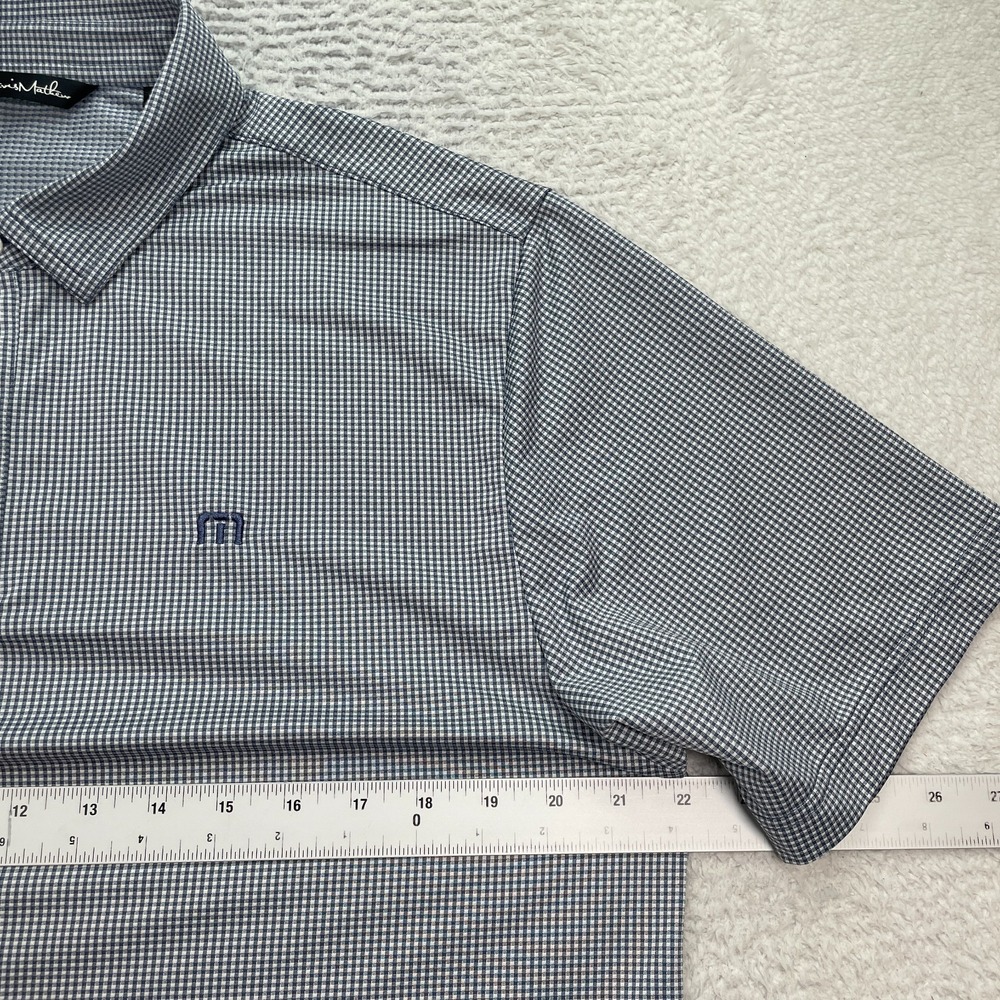 Travis‎ Mathew Polo Shirt Mens Size Large Casual Short Sleeve Checkered - Picture 6 of 8